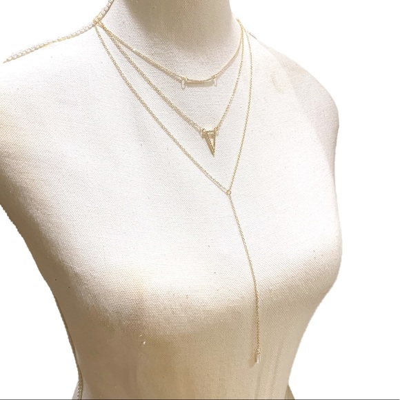 Sterling Forever 14k Gold Plated Layered Necklace - Picture 4 of 10